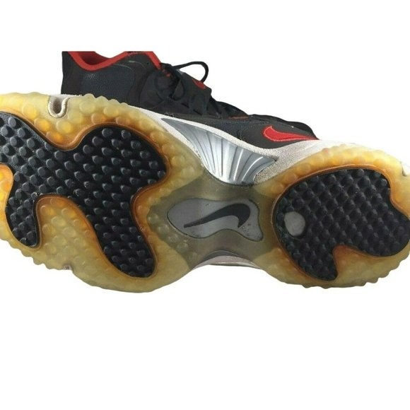 Nike Zoom Air Mens 13 Red Grey 2012 Basketball Shoes 554989 Sneakers - Picture 11 of 12